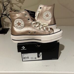 Converse Women's Rose Gold High-Top Sneakers